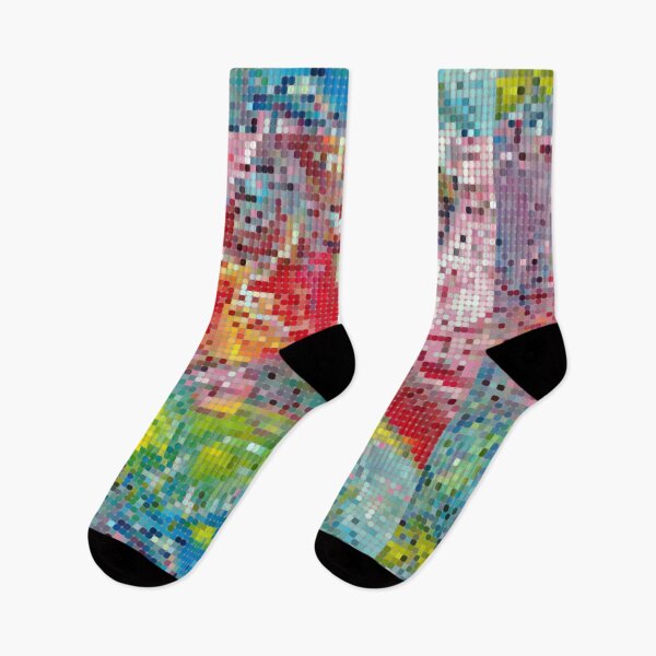 Item preview, Pixelated Pattern from Acrylic Pouring Technique Painting - Colorful & Abstract  designed and sold by FluffySoap.