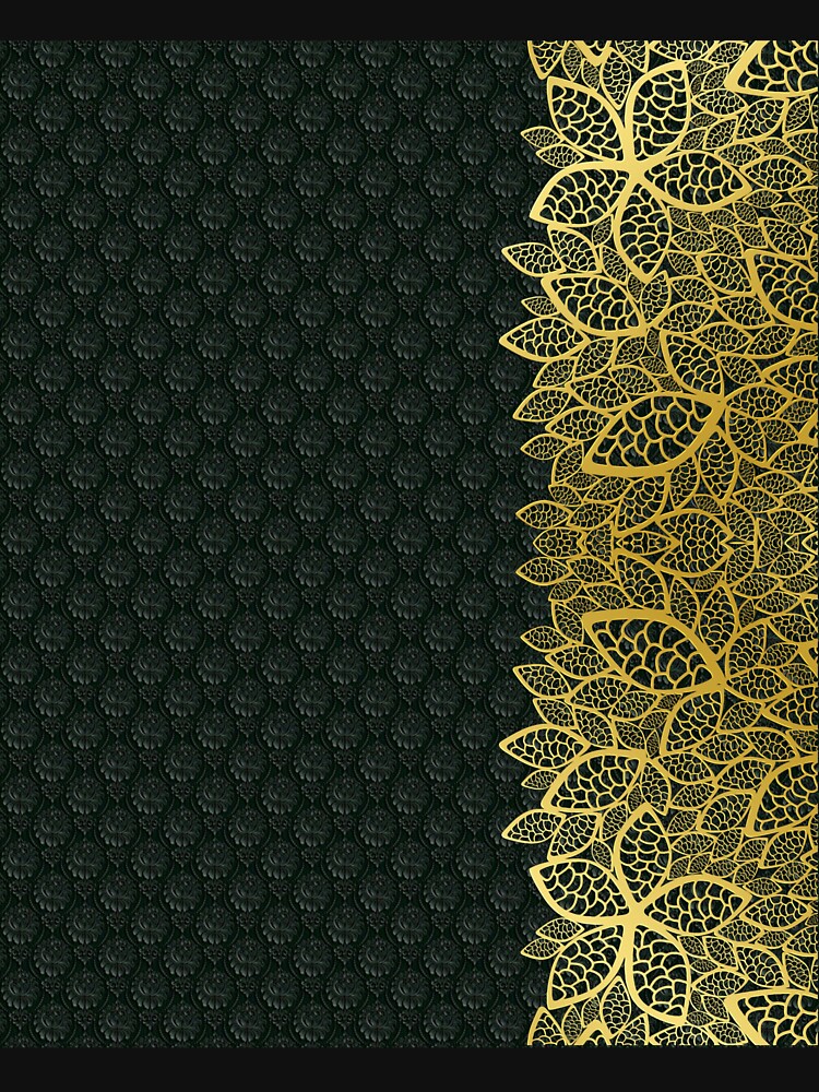 Thumbnail 7 of 7, Classic T-Shirt, Golden Leaf - Black designed and sold by VkCases.