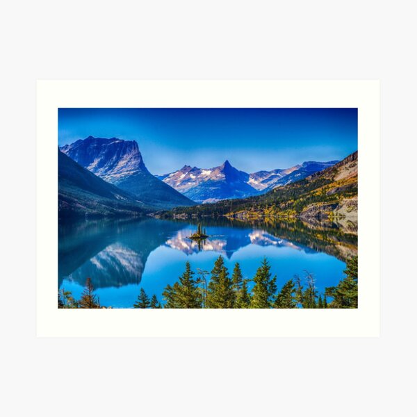St Mary Lake, Glacier National Park, Montana, USA Art Print
