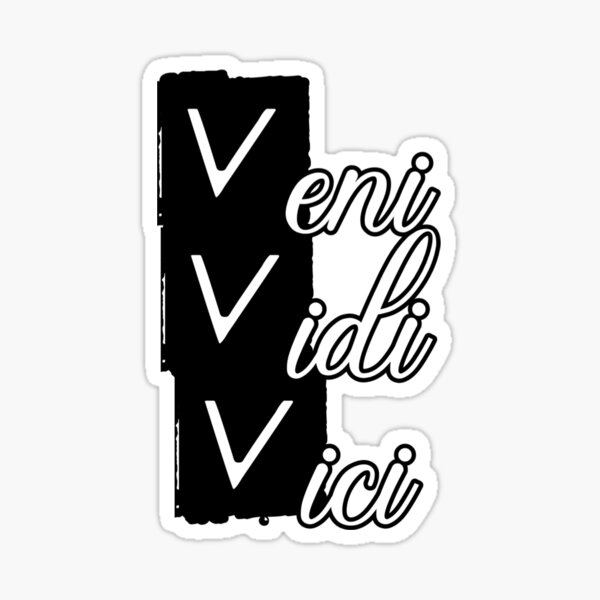 Veni Vidi Vici Minimalist - Veni Vidi Vici - Sticker