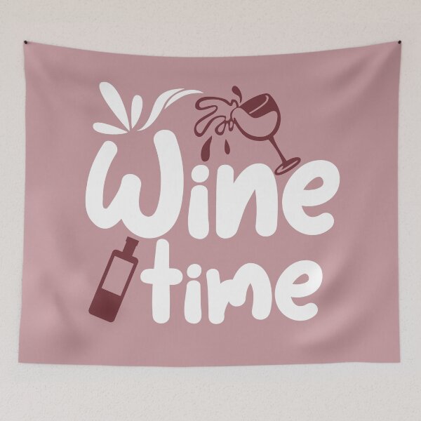 Item preview, It's Wine Time somewhere, for wine lovers, happy hour designed and sold by Schuva.