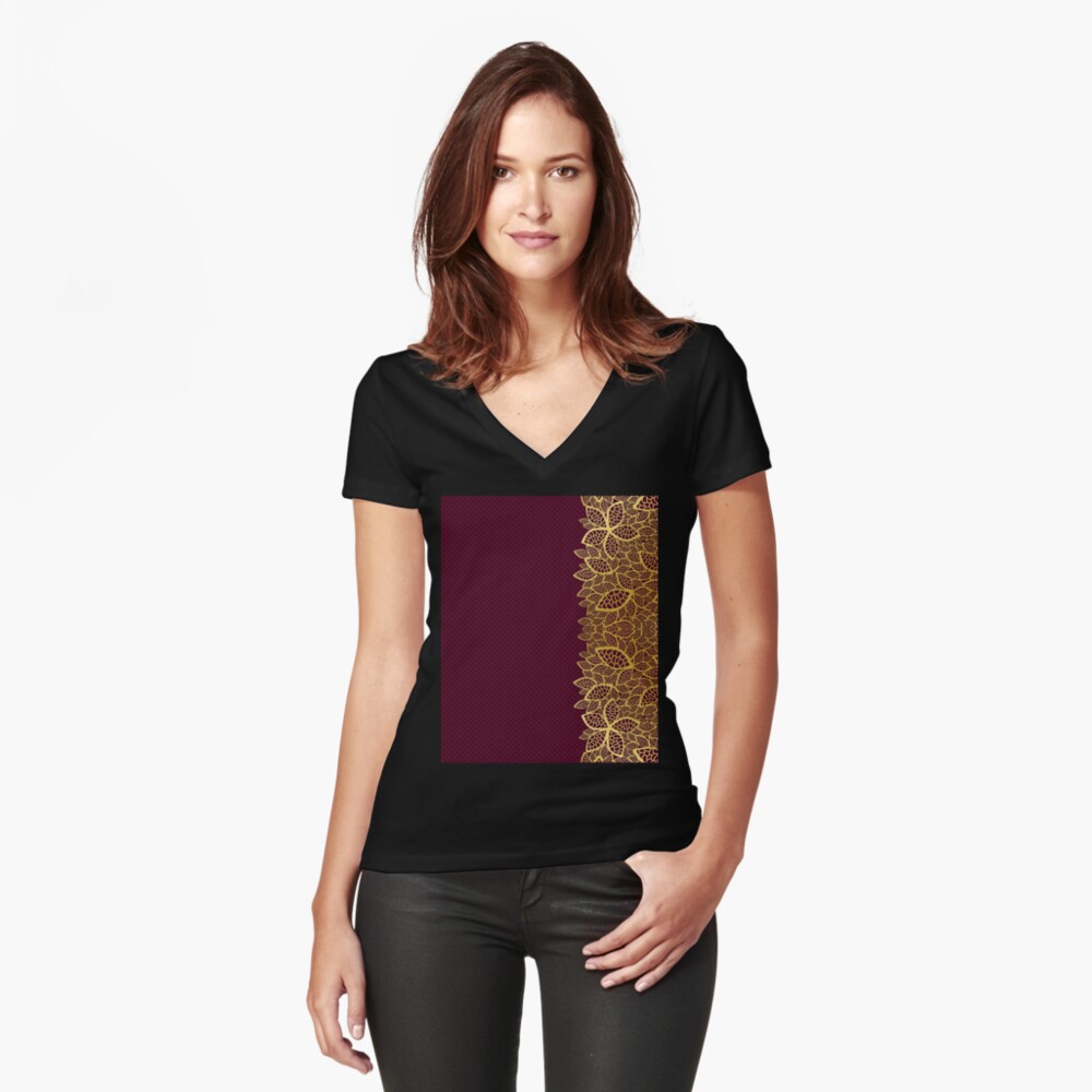 Item preview, Fitted V-Neck T-Shirt designed and sold by VkCases.