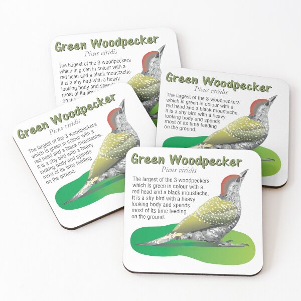 Item preview, Green Woodpecker - Garden Bird Illustration designed and sold by BijouArt.