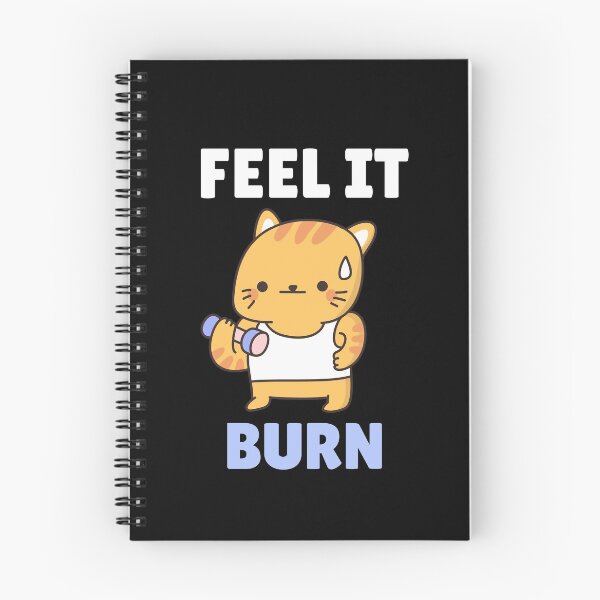 Item preview, Feel It Burn - kawaii orange cat exercising designed and sold by GLwithUs.