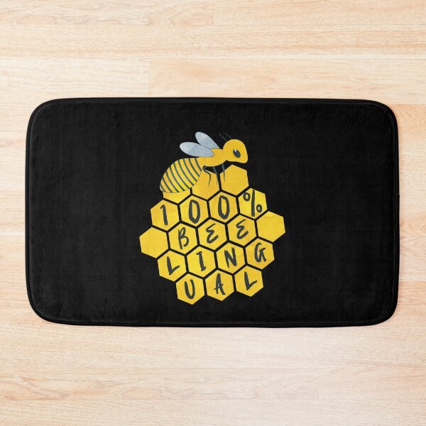 Item preview, Bee 100% Beelingual Watercolor Honeycomb designed and sold by OmmeDesigns.