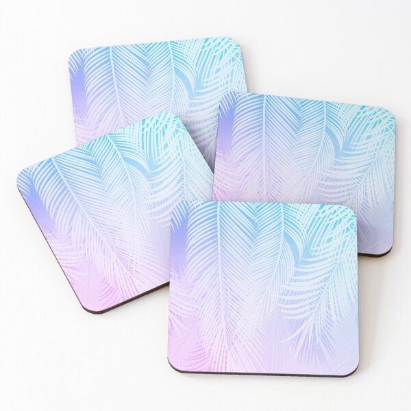 Item preview, Beachy Exotic Palm Leaves in Aqua and Pink designed and sold by SkyeAndOxford.