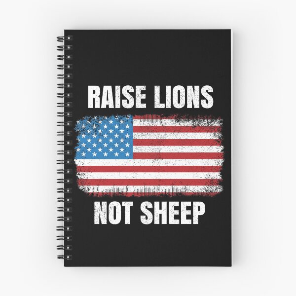 Item preview, Raise Lions Not Sheep Distressed Patriotic American Flag designed and sold by TexasMerch.