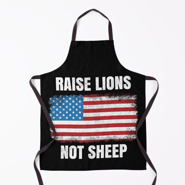 Item preview, Raise Lions Not Sheep Distressed Patriotic American Flag designed and sold by TexasMerch.