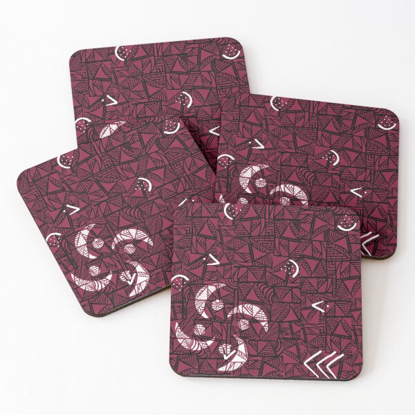 Item preview, Geometric Batik - Maroon designed and sold by Jasrese.