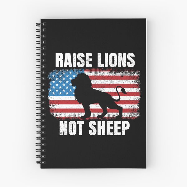Item preview, Raise Lions Not Sheep Distressed Patriotic American Flag Leadership designed and sold by TexasMerch.