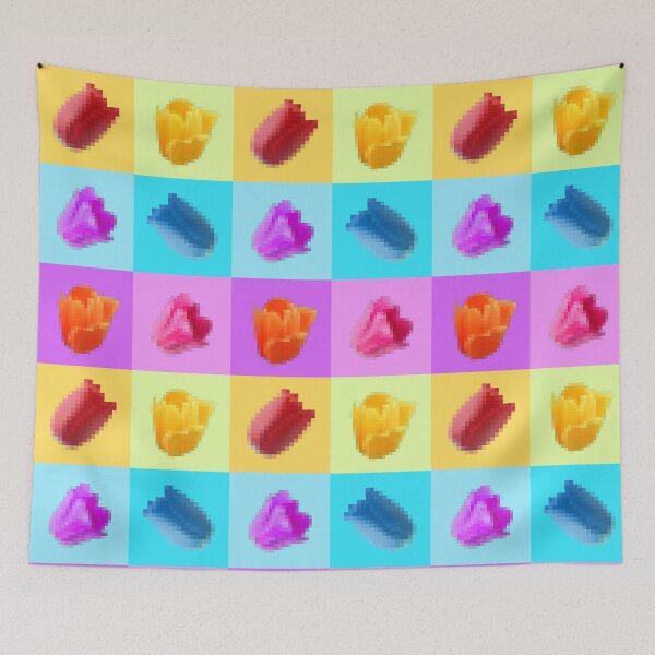 Artikelvorschau, Mehrfarbige Tulpen in Pixel entworfen und verkauft von Soumita.