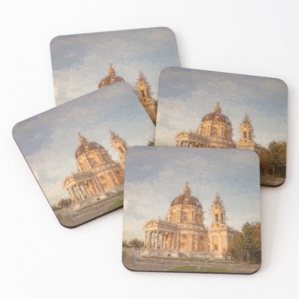 Item preview, Overview of the Basilica of Superga Italy at sunset designed and sold by ritadilalla.