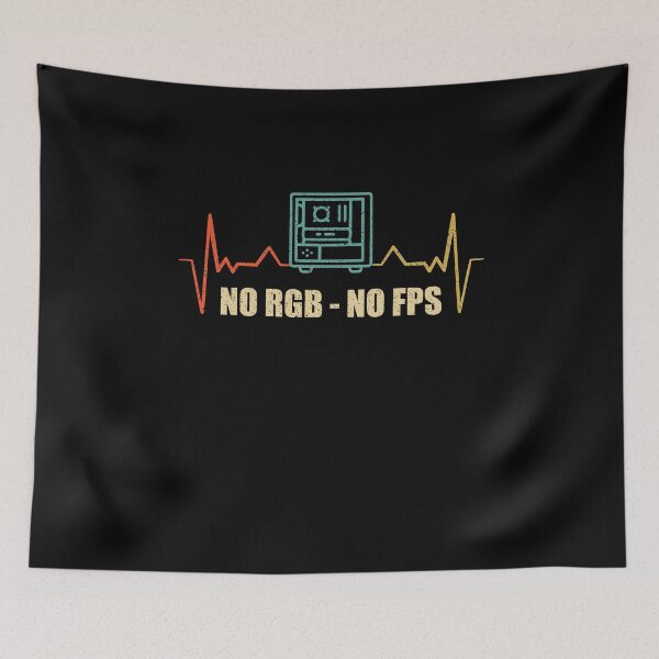 Artikelvorschau, Kein RGB Kein FPS PC Heartbeat Retro Vintage entworfen und verkauft von RedQuality.