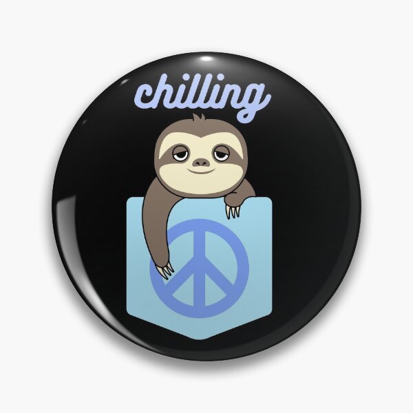 Item preview, Chilling - kawaii sleepy sloth in a shirt pocket designed and sold by GLwithUs.