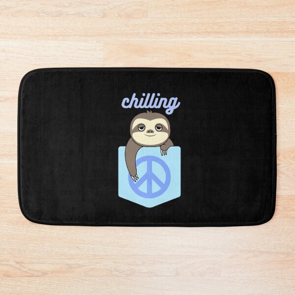 Item preview, Chilling - kawaii sleepy sloth in a shirt pocket designed and sold by GLwithUs.
