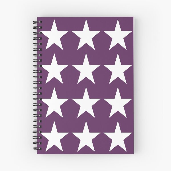 Item preview, Large WHITE and AUBERGINE PURPLE STARS  designed and sold by RachelMacht.