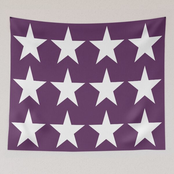Item preview, Large WHITE and AUBERGINE PURPLE STARS  designed and sold by RachelMacht.