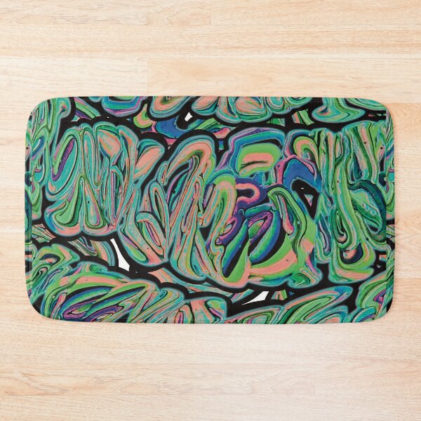 Item preview, Neon Graffiti Slime - Paint Pour Art - Unique and Vibrant Modern Home Decor for enhancing the living room, bedroom, dorm room, office or interior. Digitally manipulated acrylic painting. designed and sold by cherdoodles.