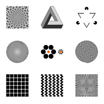 Artwork thumbnail, Fun Sticker Pack of Optical and Visual Illusions by tiokvadrat