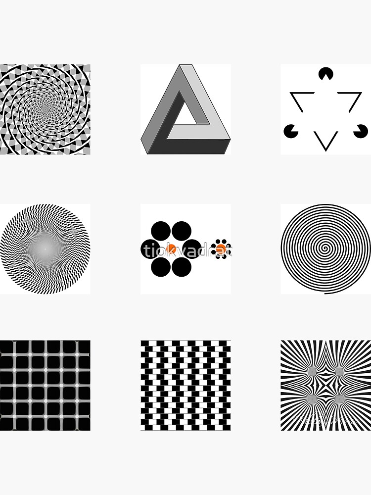 Thumbnail 3 of 3, Sticker, Fun Sticker Pack of Optical and Visual Illusions designed and sold by tiokvadrat.
