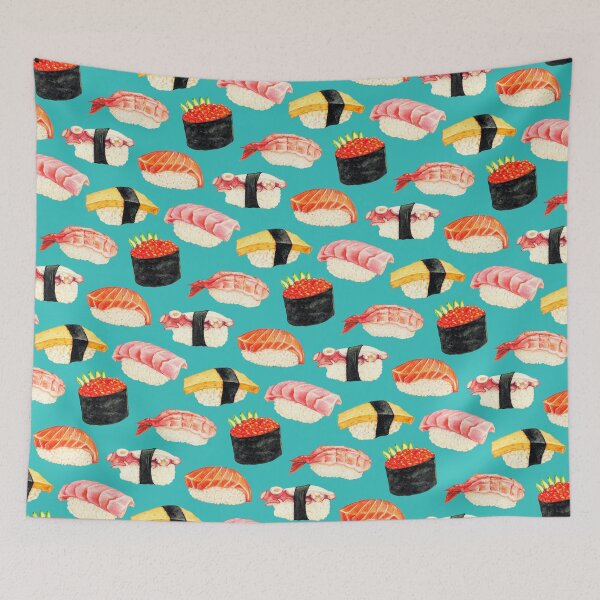 Item preview, Patrón Sushi Nigiri - Azul designed and sold by Kelly Gilleran.