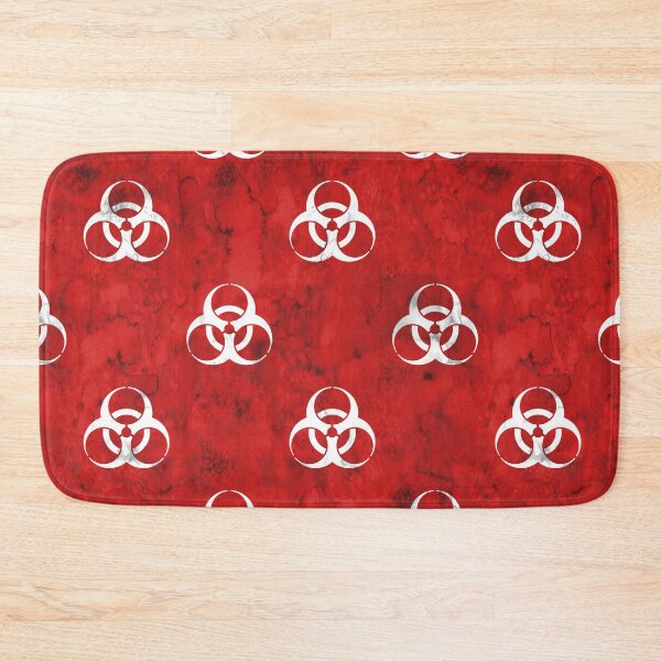 Item preview,  Grungy Biohazard White on Red designed and sold by Paisley Yazel.