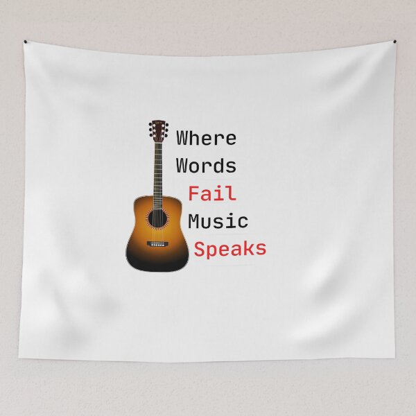 Item preview, Where Words Fail Music Speaks -  A perfect match for music lovers designed and sold by CRAZY-T.