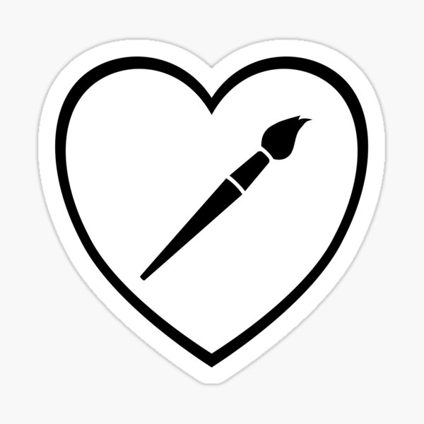 Item preview, Heart Icon with a Paint Brush designed and sold by dylanxh.