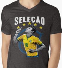 Neymar Brazil World Cup Shirt Men's V-Neck T-Shirt