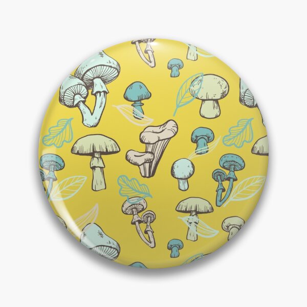 Item preview, Colorful Hand Drawn Mushroom Pattern Fungi Texture Illuminating Yellow designed and sold by SoccaTamam.