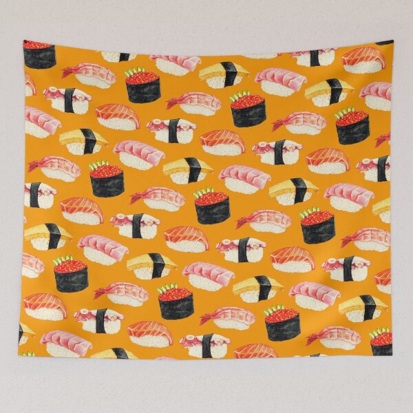 Item preview, Patrón Sushi Nigiri - Naranja designed and sold by Kelly Gilleran.