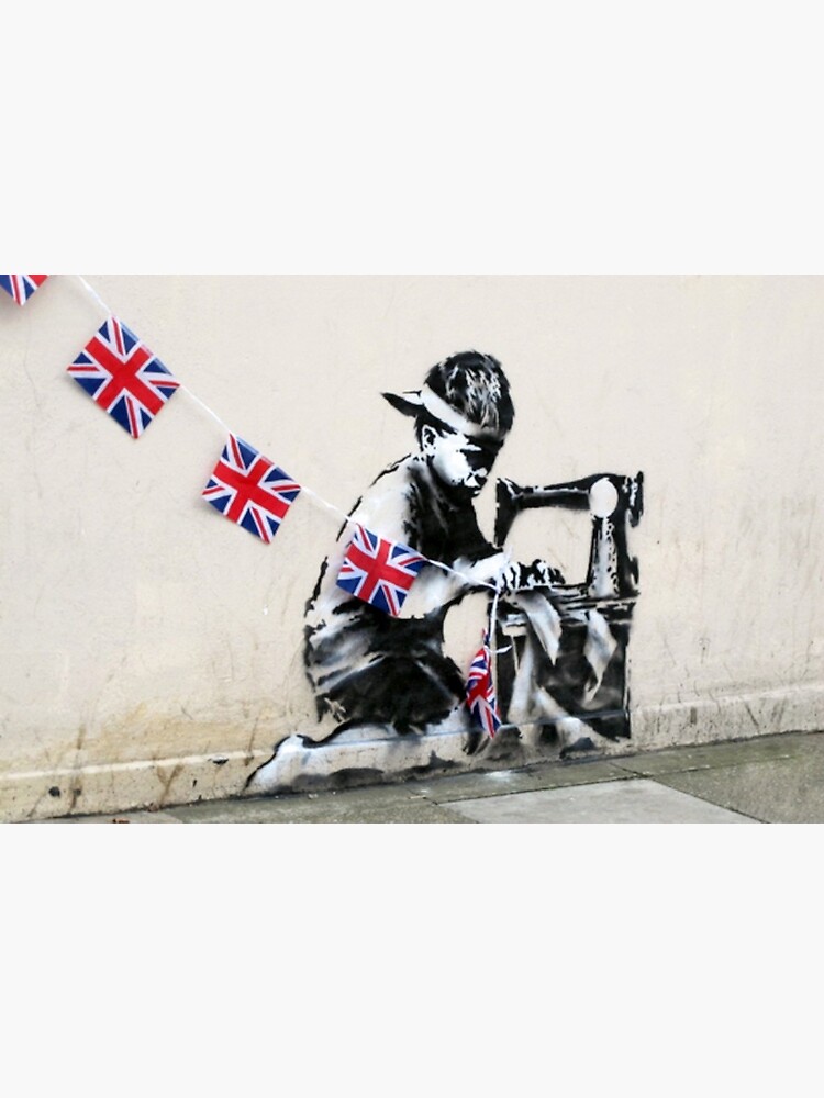 Tableau Street Art Banksy Drapeau