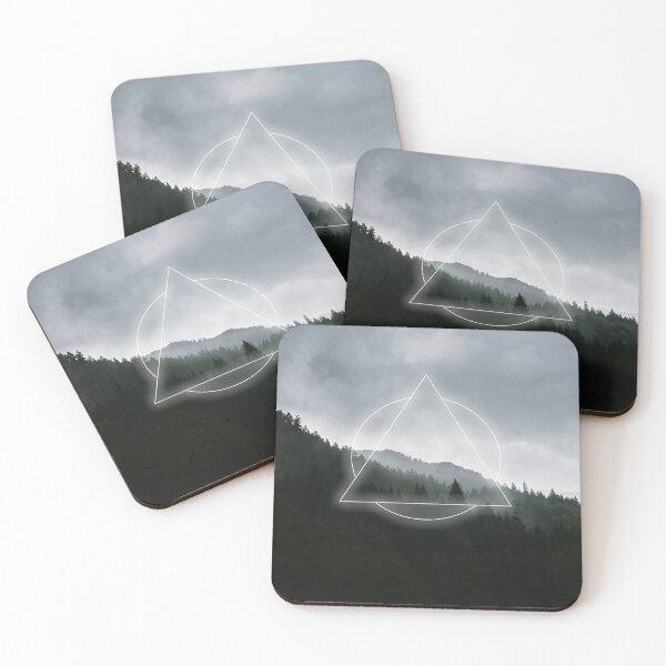 Item preview, Geometric Foggy Moody Forest Landscape designed and sold by Robtography.