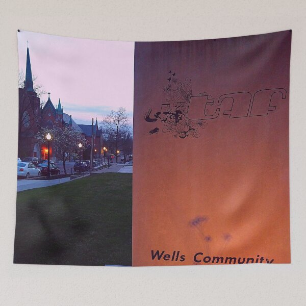 Item preview, Lit Sign at TAF and Churches In Lafayette, Indiana at Sunset designed and sold by Mothe3rd.