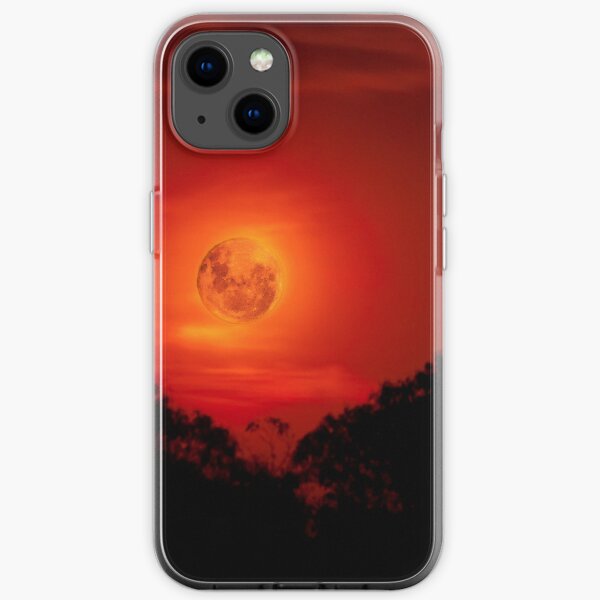 Fiery Blood Moon - Melbourne, Mt Dandenong, Victoria Australia iPhone Soft Case