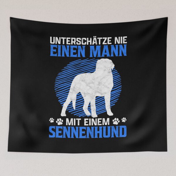 Item preview, Man with swiss mountain dog farmer dog saying designed and sold by madgrfx.
