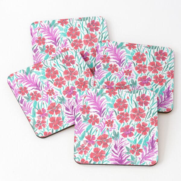 Item preview, Red carnations, hand-drawn pattern designed and sold by Irina Ivanova.