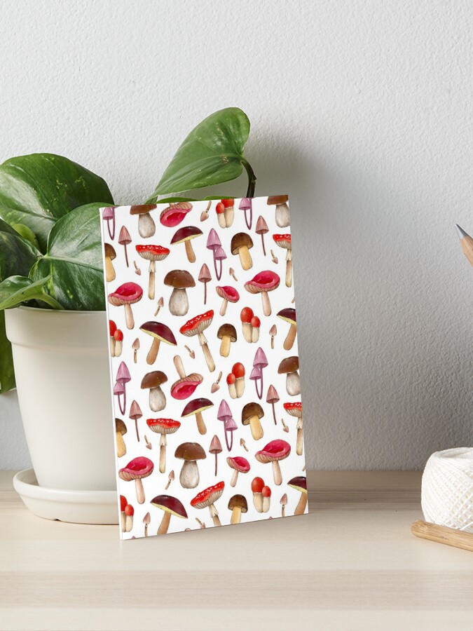 Colorful Hand Drawn Mushroom Pattern Fungi Texture Art Board Print for  Sale by SoccaTamam