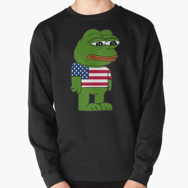 American Sad Pepe Frog Pullover Sweatshirt