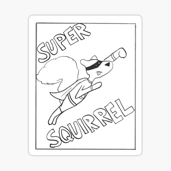Super Squirrel! Sticker
