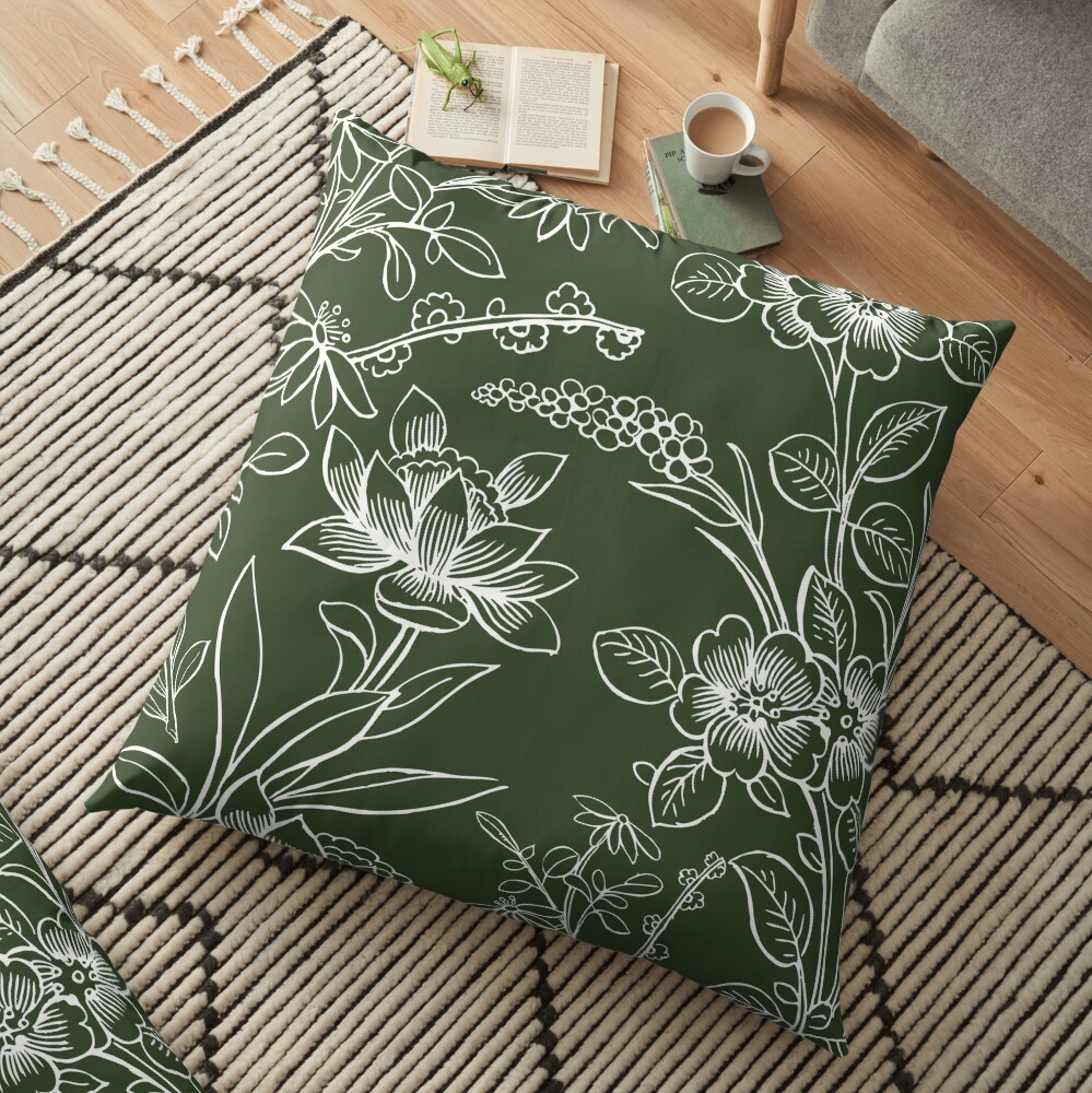 Evergreen Floor Pillow