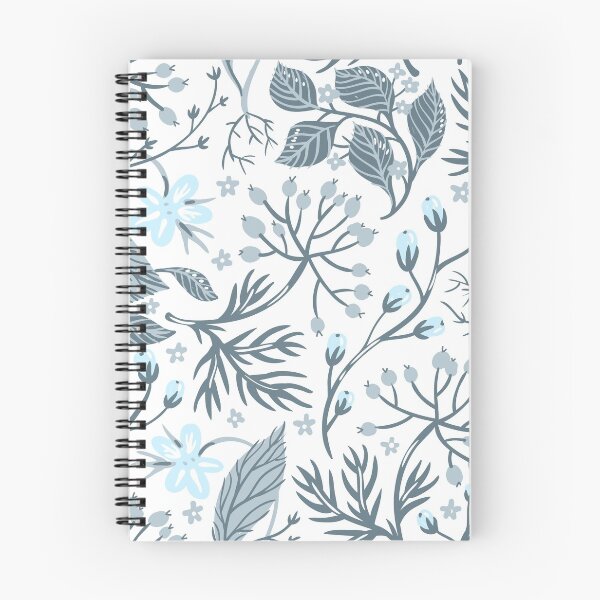 Item preview, Botanical Flower and Leaf Print in Blues designed and sold by Josephines-ZA.