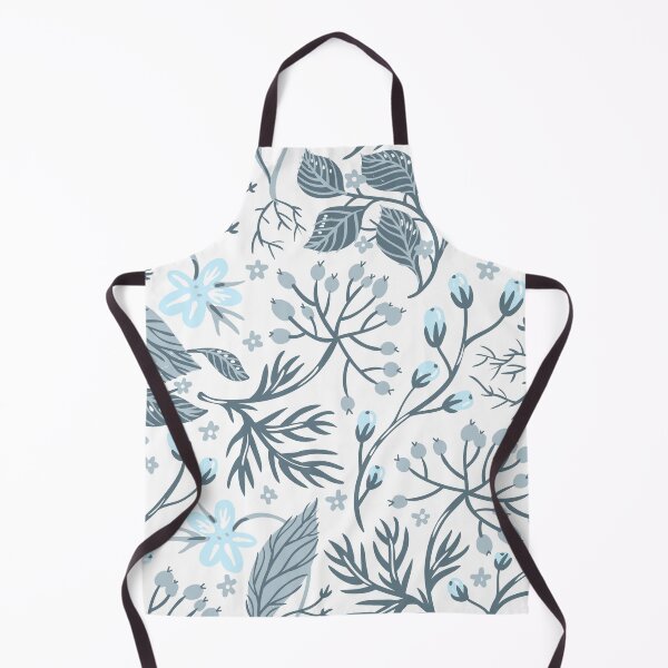 Item preview, Botanical Flower and Leaf Print in Blues designed and sold by Josephines-ZA.