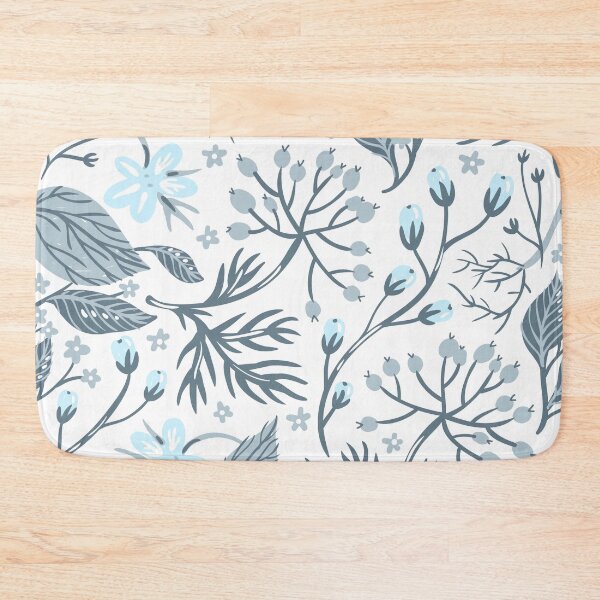 Item preview, Botanical Flower and Leaf Print in Blues designed and sold by Josephines-ZA.