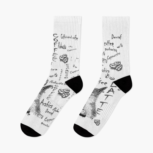 Item preview, Black and white fox enjoying coffee designed and sold by LiskaPS.