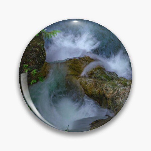 Item preview, Iconic Twin Falls waterfall at Lynn Canyon Park in Vancouver, British Columbia Photo Print, Original Fine Art designed and sold by SvetlanaSF.
