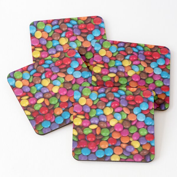 Item preview, Colorful Candy Texture M&Ms Skittles Rainbow Small Round Bite Candies designed and sold by CoitoCG.