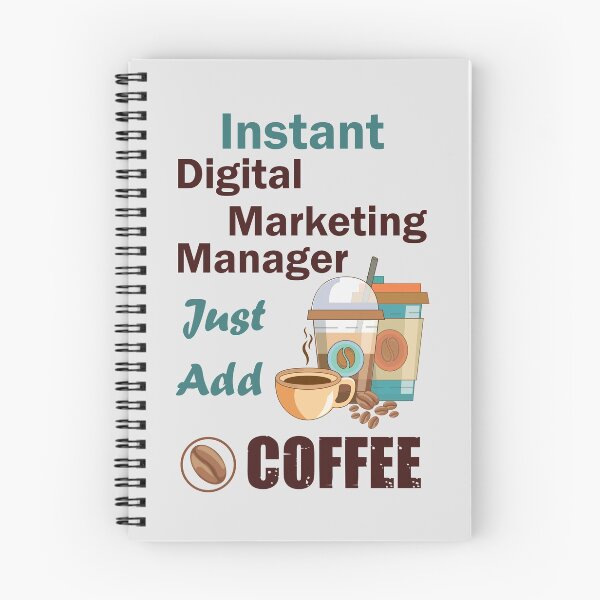 Item preview, Instant digital marketing manager just add to me coffee, dark text , funny coffee lovers digital marketing manager  job , humor, joke, meme designed and sold by SGS-.
