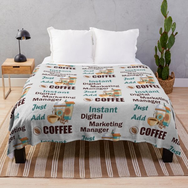 Item preview, Instant digital marketing manager just add to me coffee, dark text , funny coffee lovers digital marketing manager job , humor, joke, meme designed and sold by SGS-.
