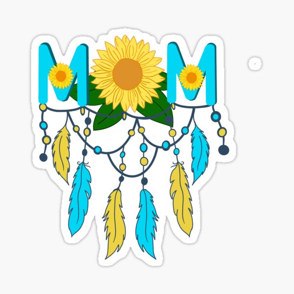 mom sunflower mandala Sticker